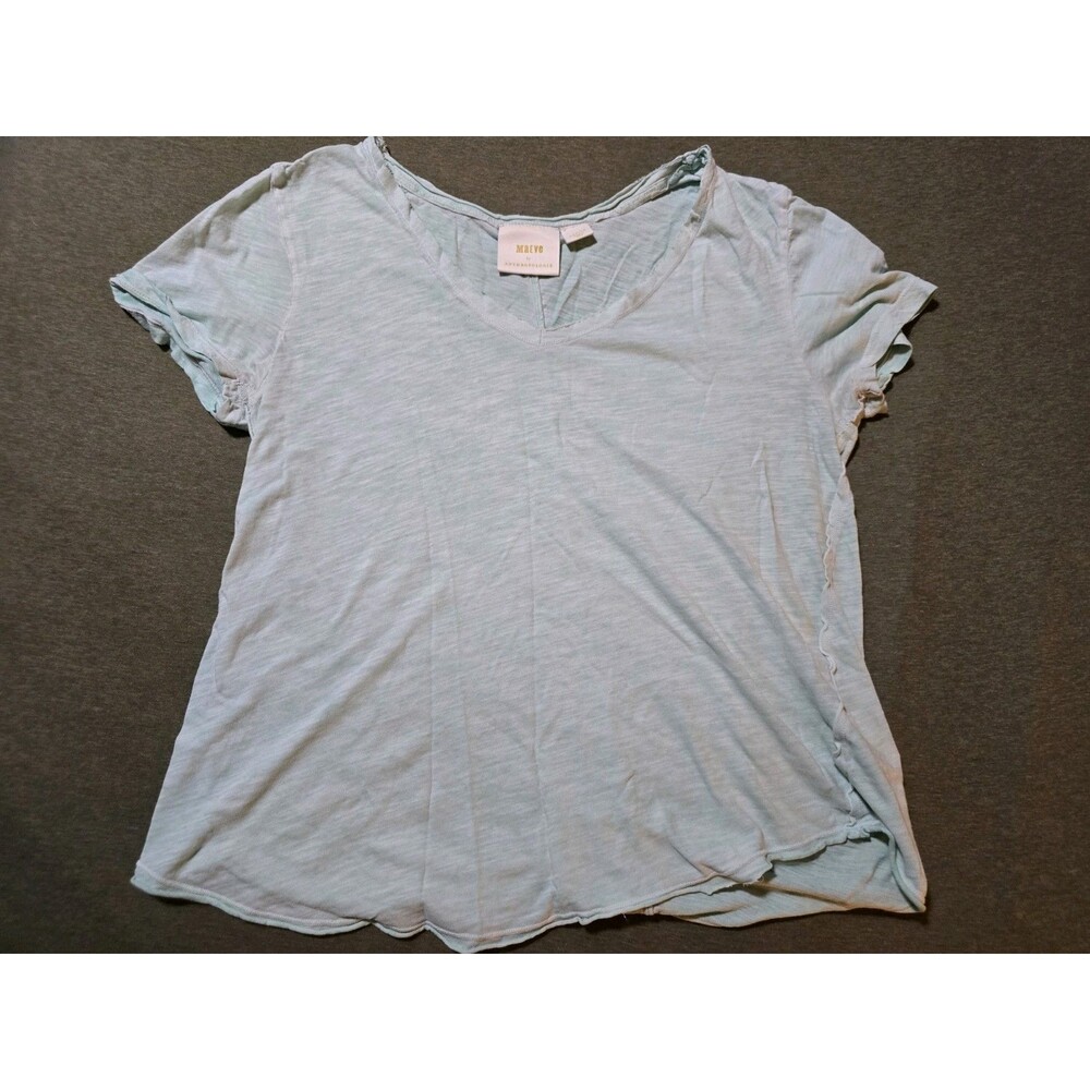 Maeve by Anthropologie Medium Light Blue Classic Cotton Top Lightweight Casual